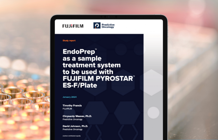EndoPrep™ as a sample treatment system to be used with FUJIFILM PYROSTAR™ ES-F/Plate