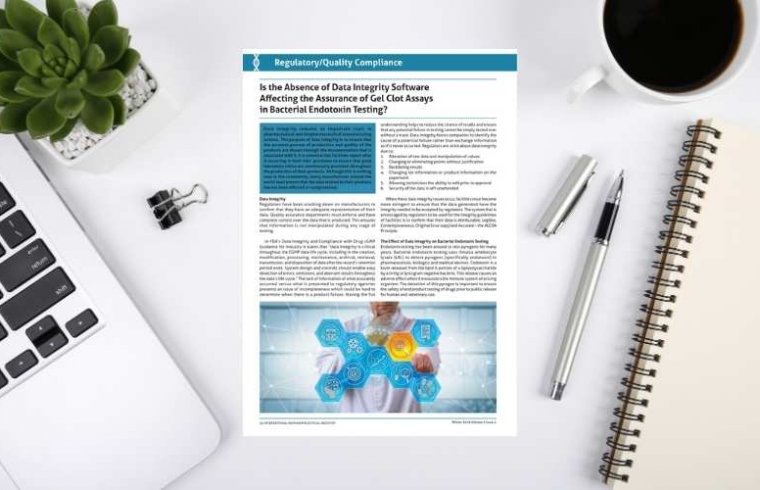 Free Report: Absence of Data Integrity Software Affecting the Assurance of Gel Clot Assays in Bacterial Endotoxin Testing